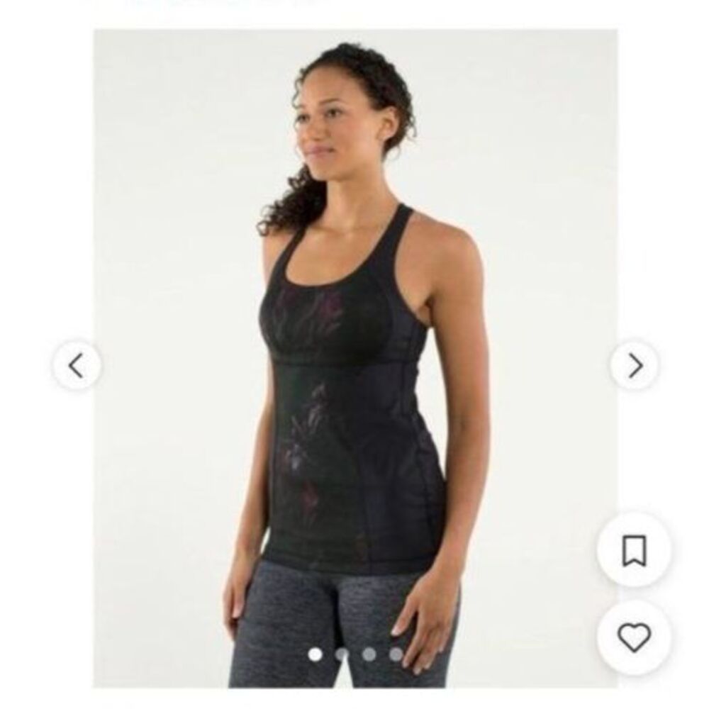 Lululemon size 8 Black Midnight Iris Energy Tank Top